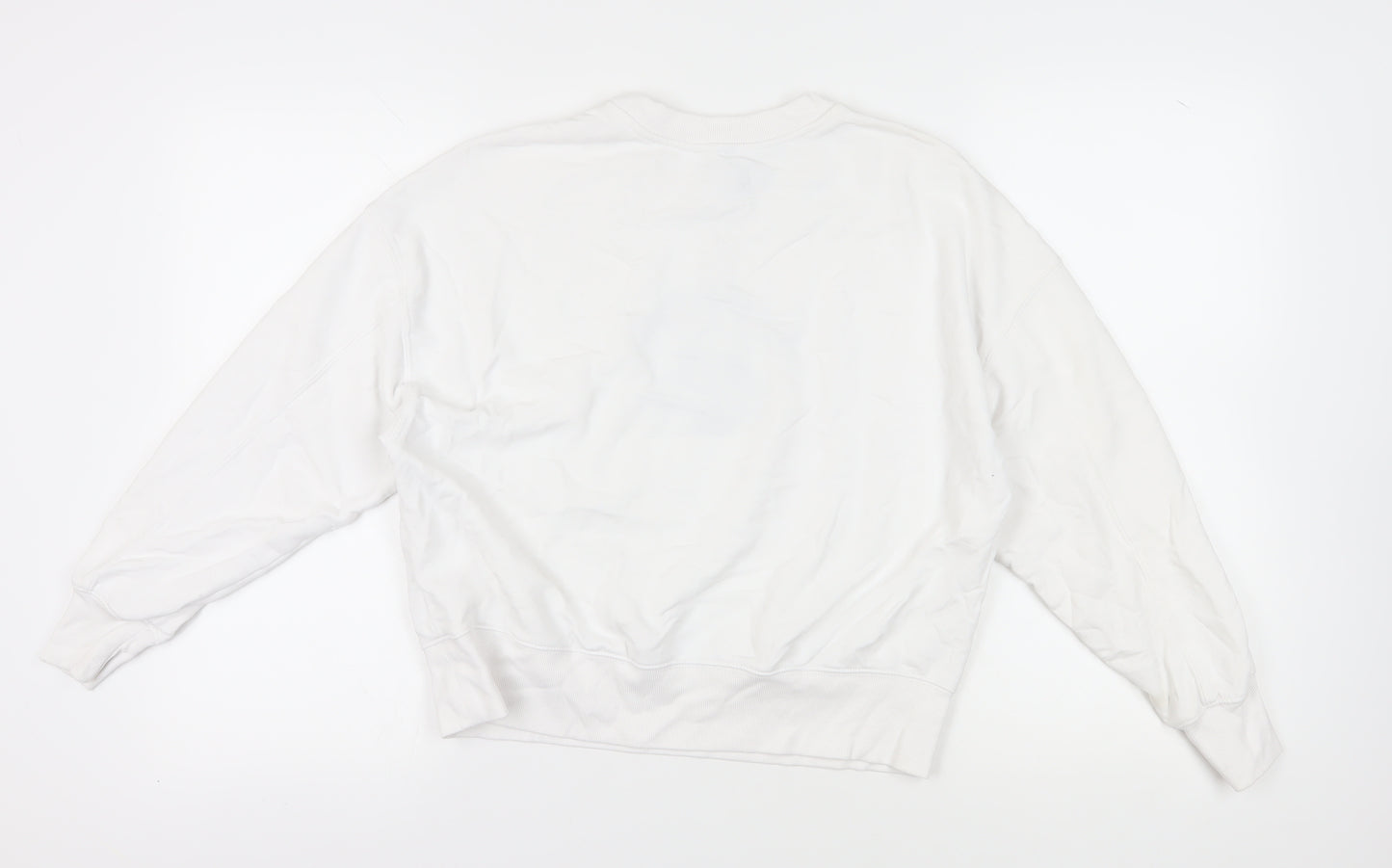 H&M White Graphic Pullover Sweatshirt M Unisex