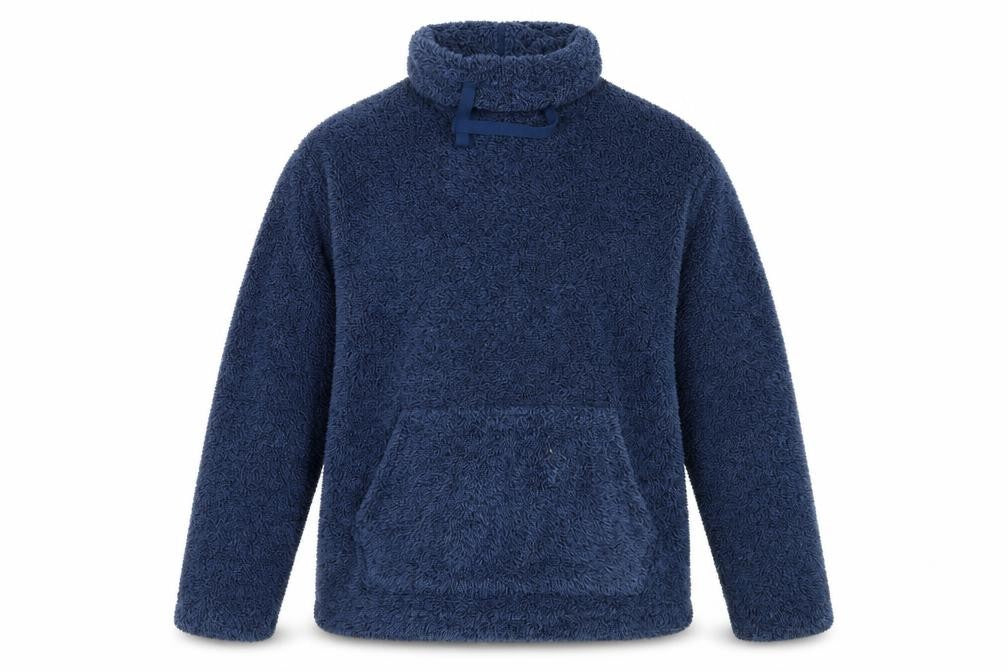 Marks and Spencer Men's Blue Fleece Hooded Sweatshirt L