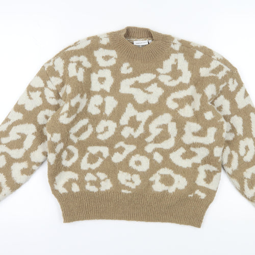 Next Women's Beige Animal Knit Jumper M