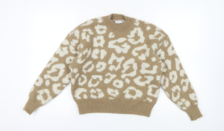 Next Women's Beige Animal Knit Jumper M