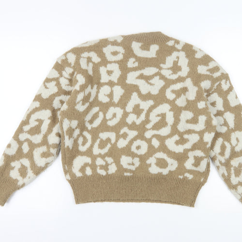 Next Women's Beige Animal Knit Jumper M