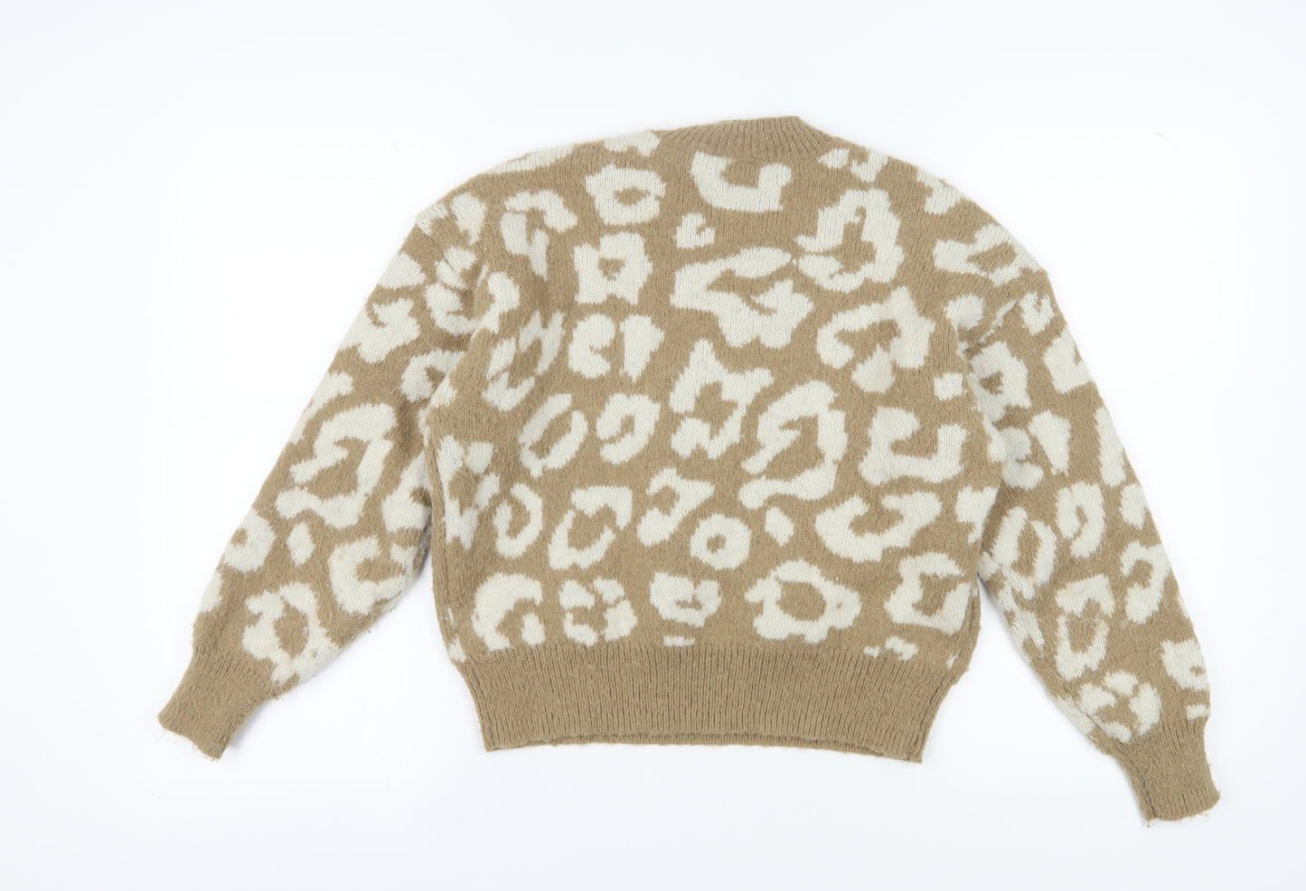 Next Women's Beige Animal Knit Jumper M