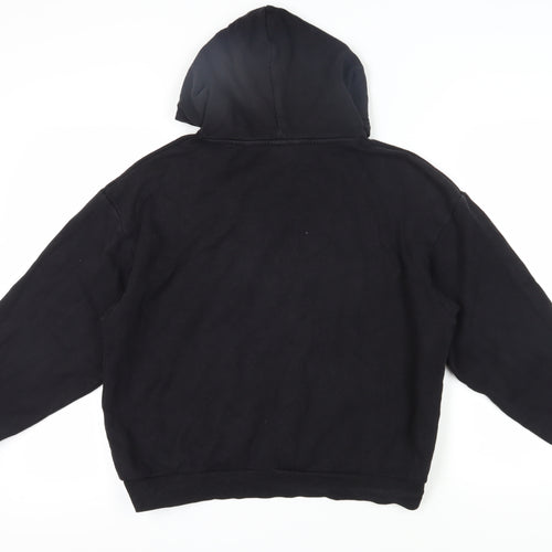 Monki Women's Black Cotton Pullover Hoodie, S