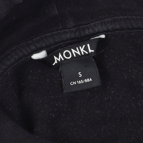 Monki Women's Black Cotton Pullover Hoodie, S