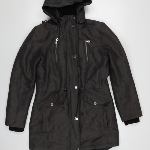 Marks and Spencer Women's Black Parka Jacket Size 8