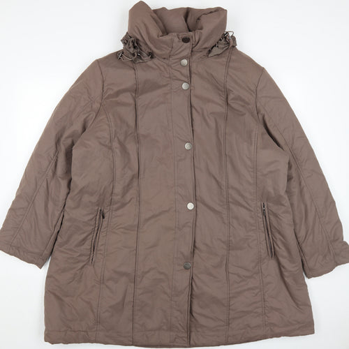 Debenhams Classics Women's Brown Puffer Coat Size 22