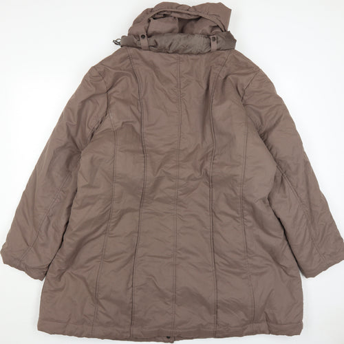 Debenhams Classics Women's Brown Puffer Coat Size 22