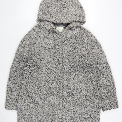 Marks and Spencer Women's Grey Mid-Length Hooded Coat