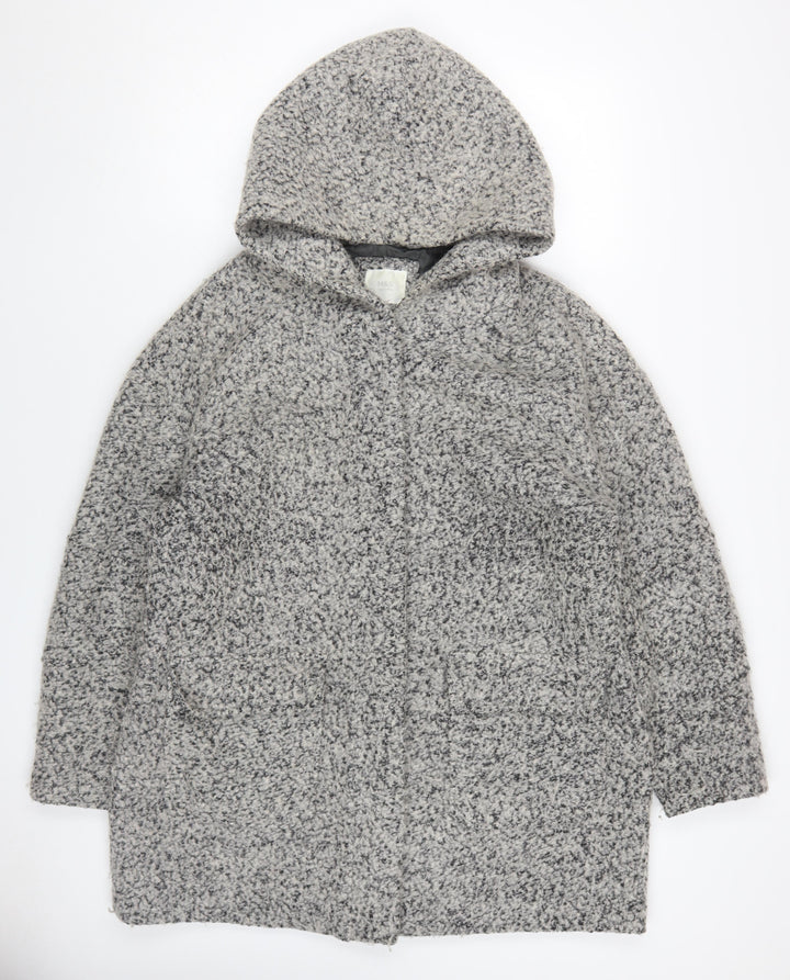 Marks and Spencer Women's Grey Mid-Length Hooded Coat
