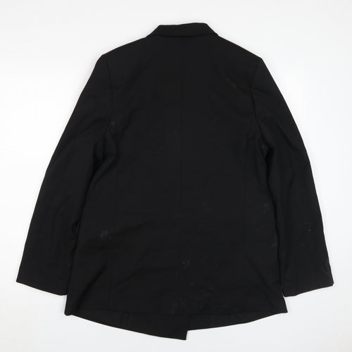 H&M Black Double-Breasted Blazer M Unisex Adults
