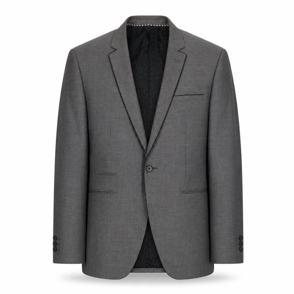 Front view of 1860 Limited Collection Men's Grey Blazer, size 38R
