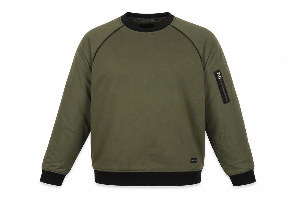 Front view of Nanny State Men's Green XL Pullover Sweatshirt
