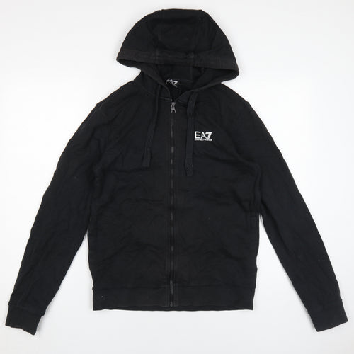Emporio Armani Men's Black Full Zip Hoodie, Size M