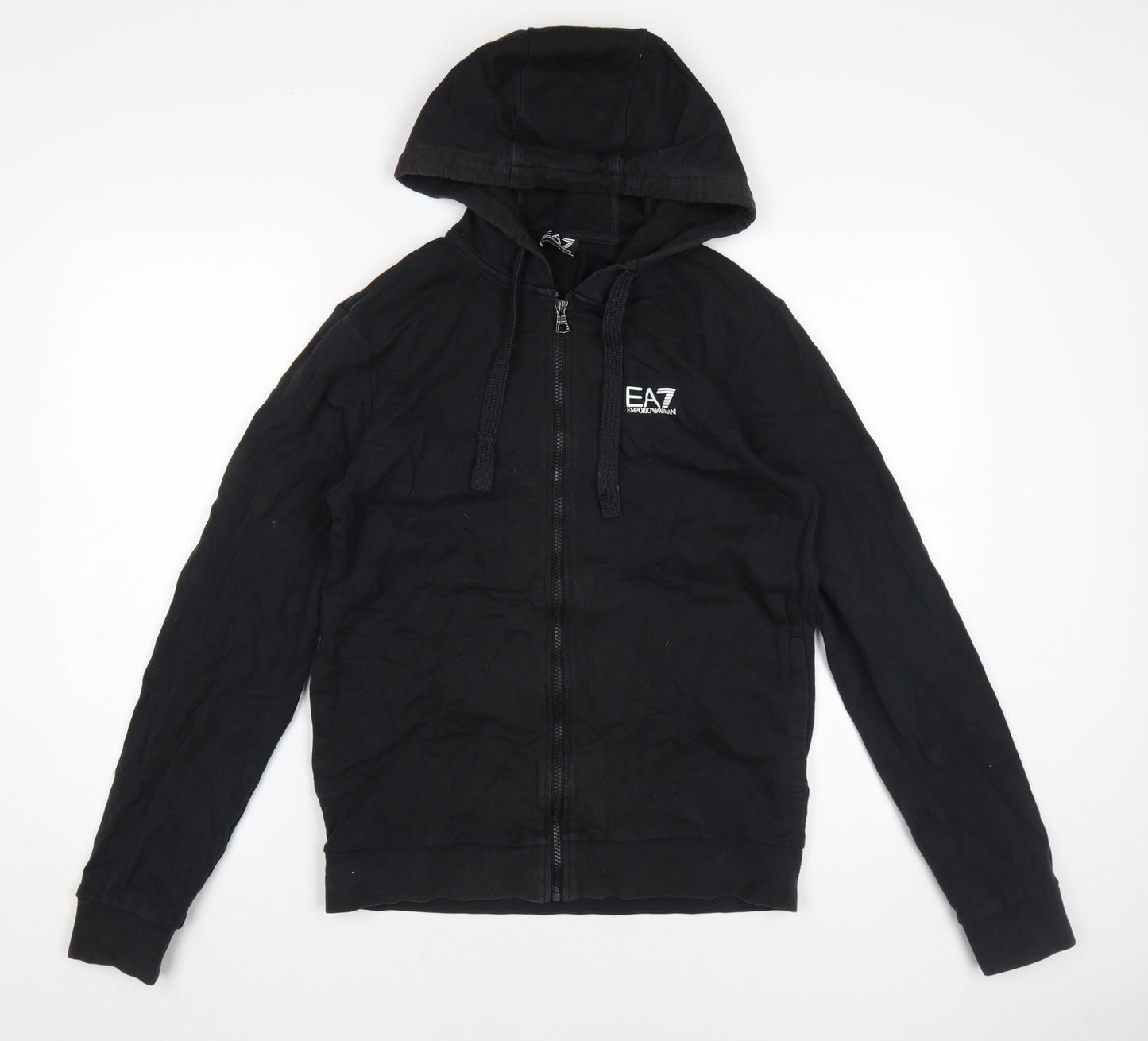 Emporio Armani Men's Black Full Zip Hoodie, Size M