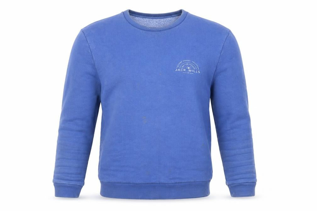 Front view of Jack Wills Men's Blue Pullover Sweatshirt -, size S