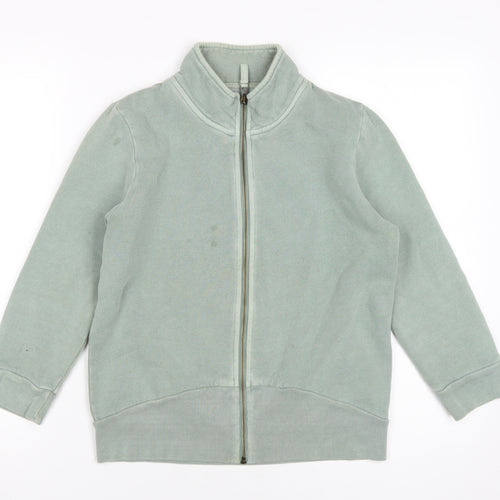 French Connection Women's Green Full Zip Hoodie L