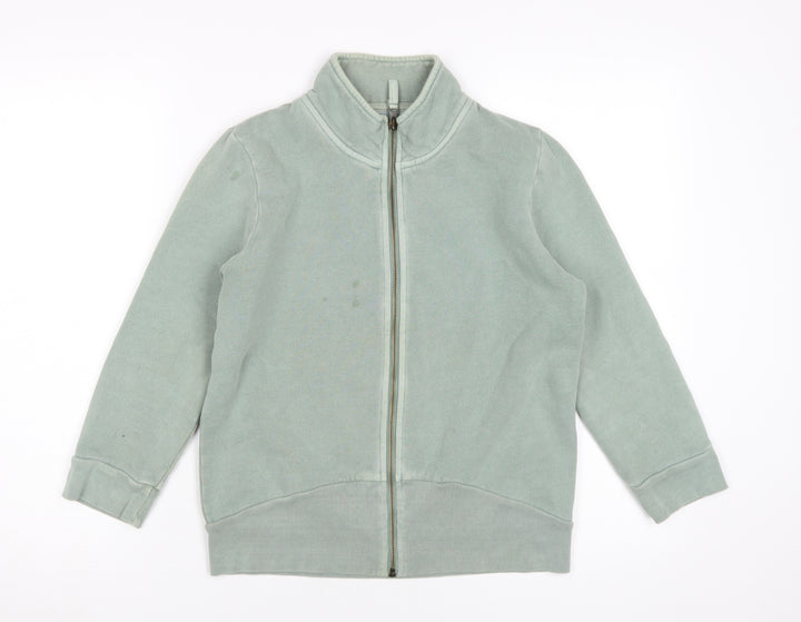 French Connection Women's Green Full Zip Hoodie L