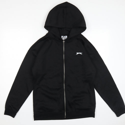 Slazenger Black Full Zip Hoodie, Size 10, Unisex