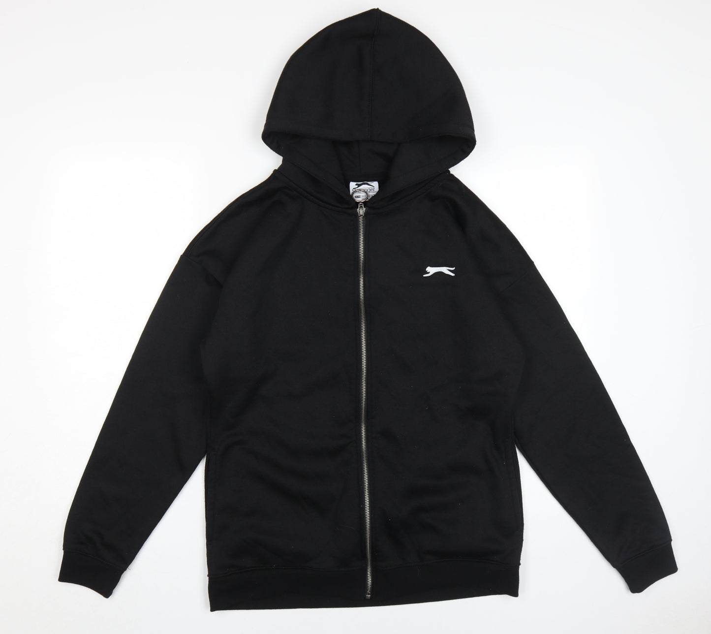 Slazenger Black Full Zip Hoodie, Size 10, Unisex