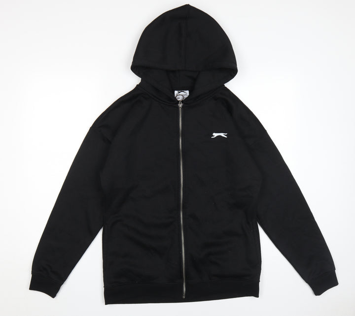 Slazenger Black Full Zip Hoodie, Size 10, Unisex