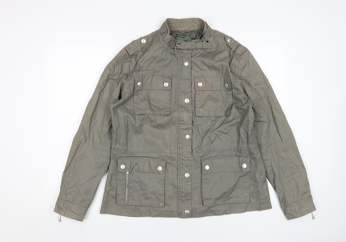 Mint Velvet Women’s Green Military Jacket Size 14
