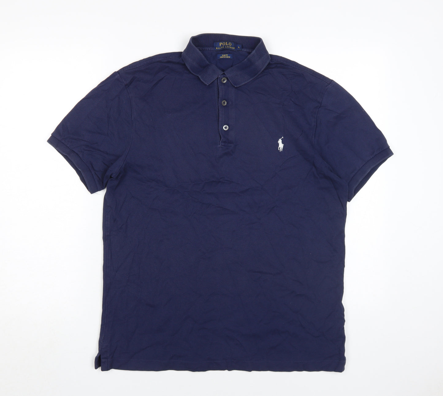 Ralph Lauren Men's Blue Slim Fit Polo L