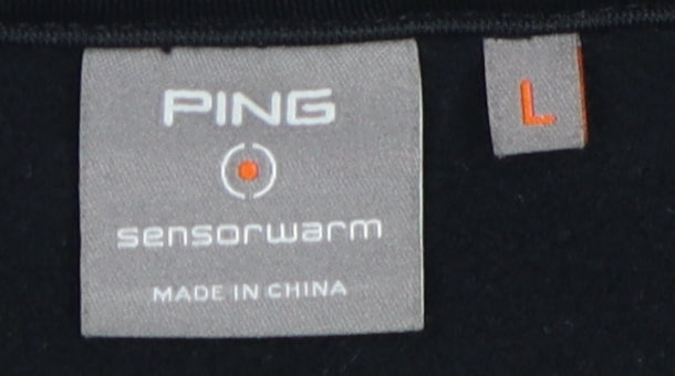 PING Women's Black Softshell Jacket, Size L, Full Zip