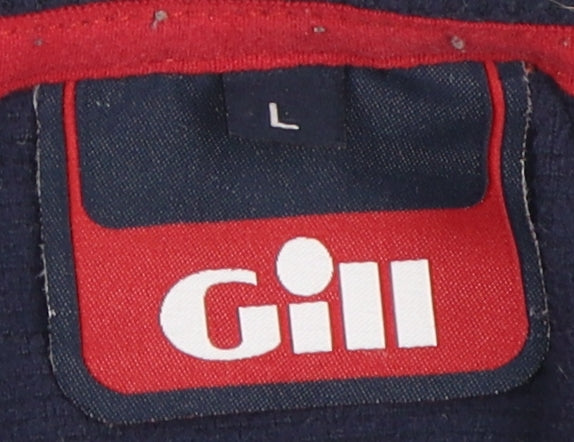 Gill Men's Blue Regular Fit Zipped Jacket