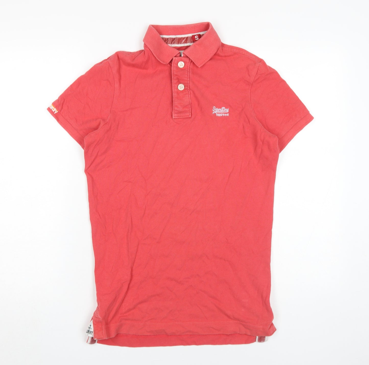 Superdry Men's Red Polo Shirt S Size Short Sleeve