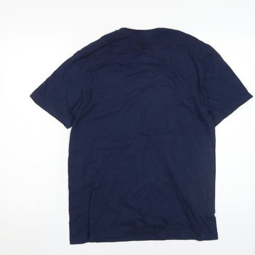 Forest Men's Blue Graphic Print T-Shirt Medium