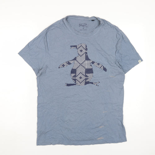Penguin Men's Blue Medium Animal Graphic T-Shirt