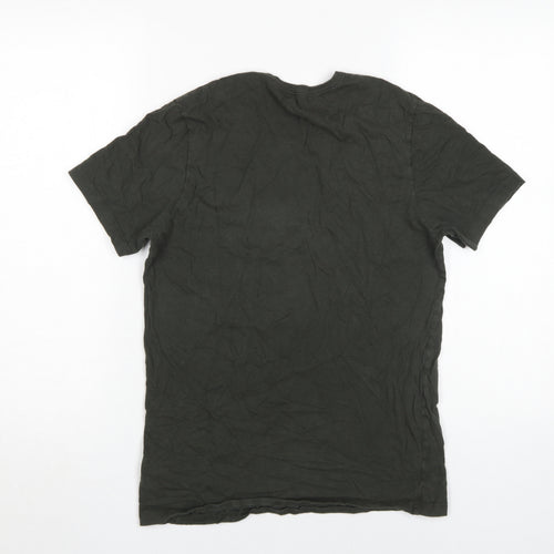 Hugo Boss Men's Green Cotton Crew Neck T-Shirt, S