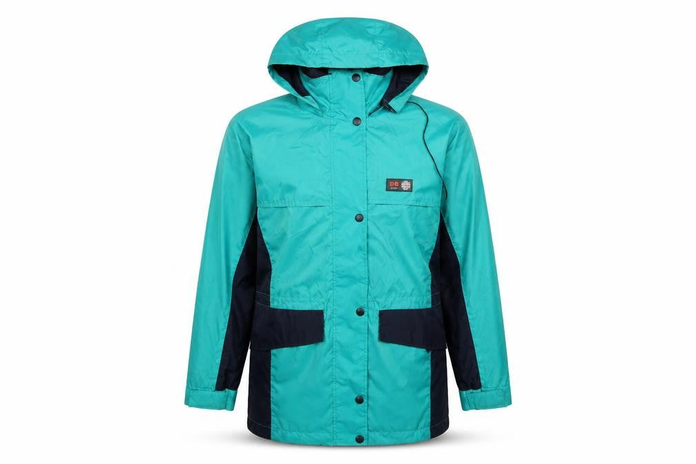 Front view of David Barry Men's Green Waterproof Hooded Jacket M