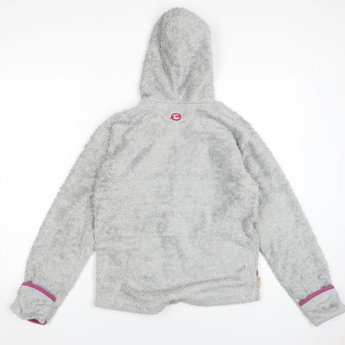 Sprayway Girls Grey Hooded Fleece Jacket Size 10-11 Years