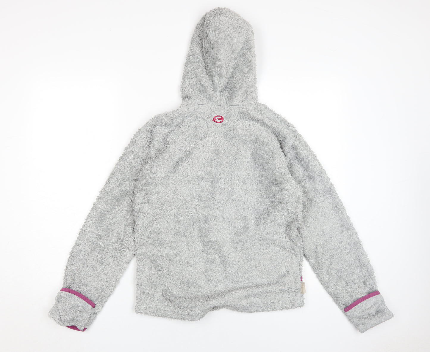 Sprayway Girls Grey Hooded Fleece Jacket Size 10-11 Years
