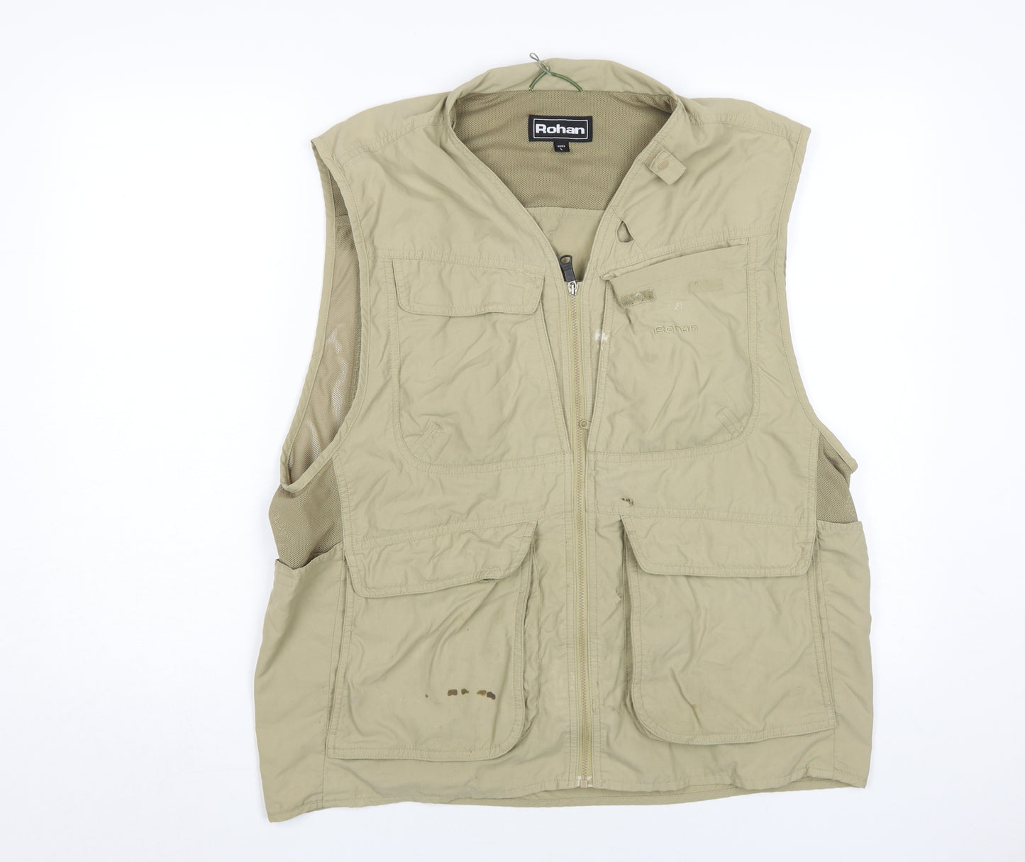 Rohan Unisex Beige Jungle Vest L Moisture Wicking Travel