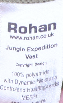 Rohan Unisex Beige Jungle Vest L Moisture Wicking Travel