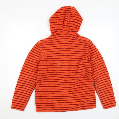 Peter Storm Girls Orange Striped Hooded Jacket 13 Years