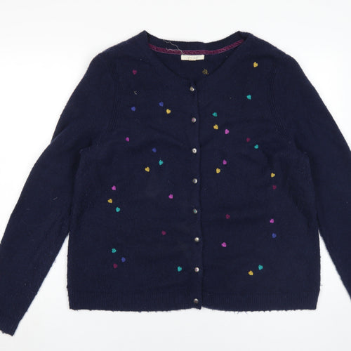 White Stuff Women's Blue Cardigan UK 18 Long Sleeve