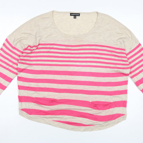 Warehouse Women’s Striped Pullover Jumper Size 16