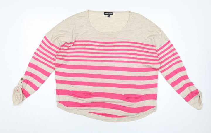 Warehouse Women’s Striped Pullover Jumper Size 16