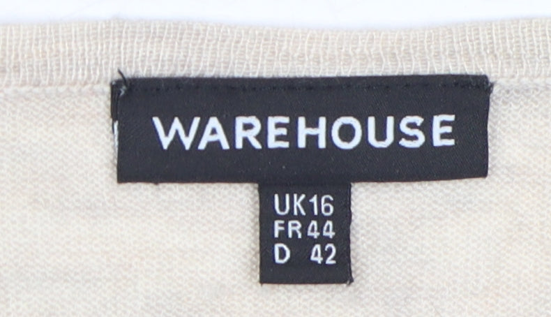 Warehouse Women’s Striped Pullover Jumper Size 16