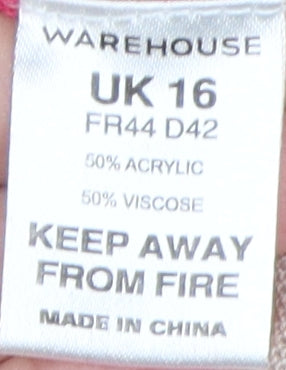 Warehouse Women’s Striped Pullover Jumper Size 16