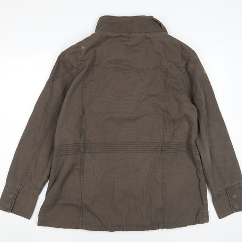 E-vie Women's Brown Military Jacket, Size 16, Casual Style