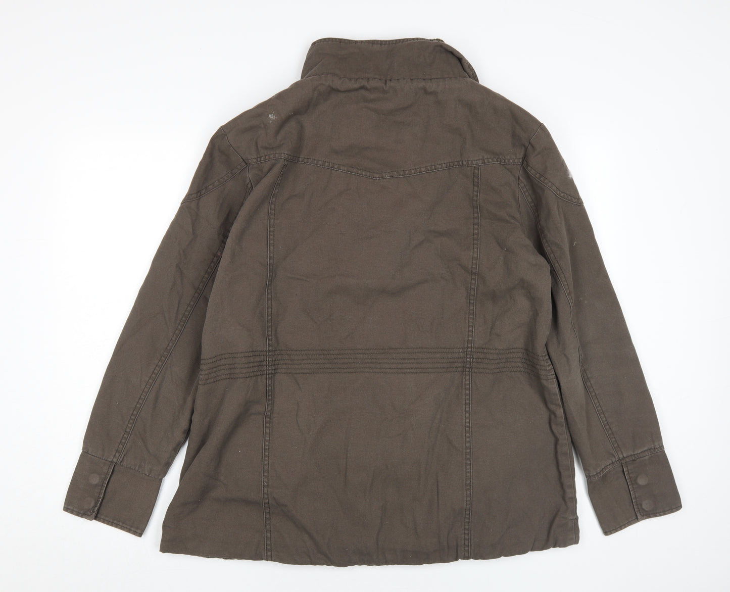 E-vie Women's Brown Military Jacket, Size 16, Casual Style