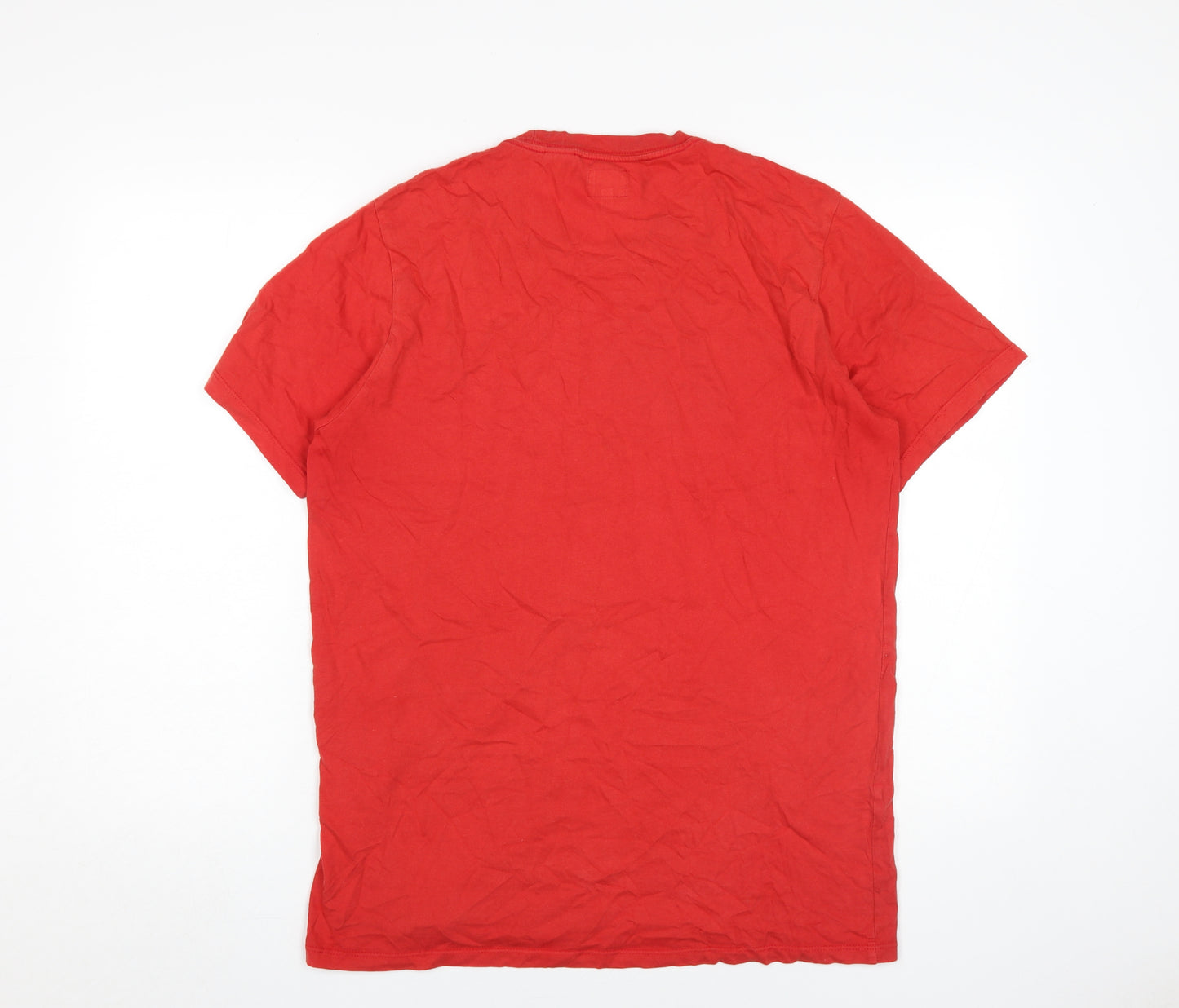 Levi's Men's Red Medium Cotton Crew Neck T-Shirt