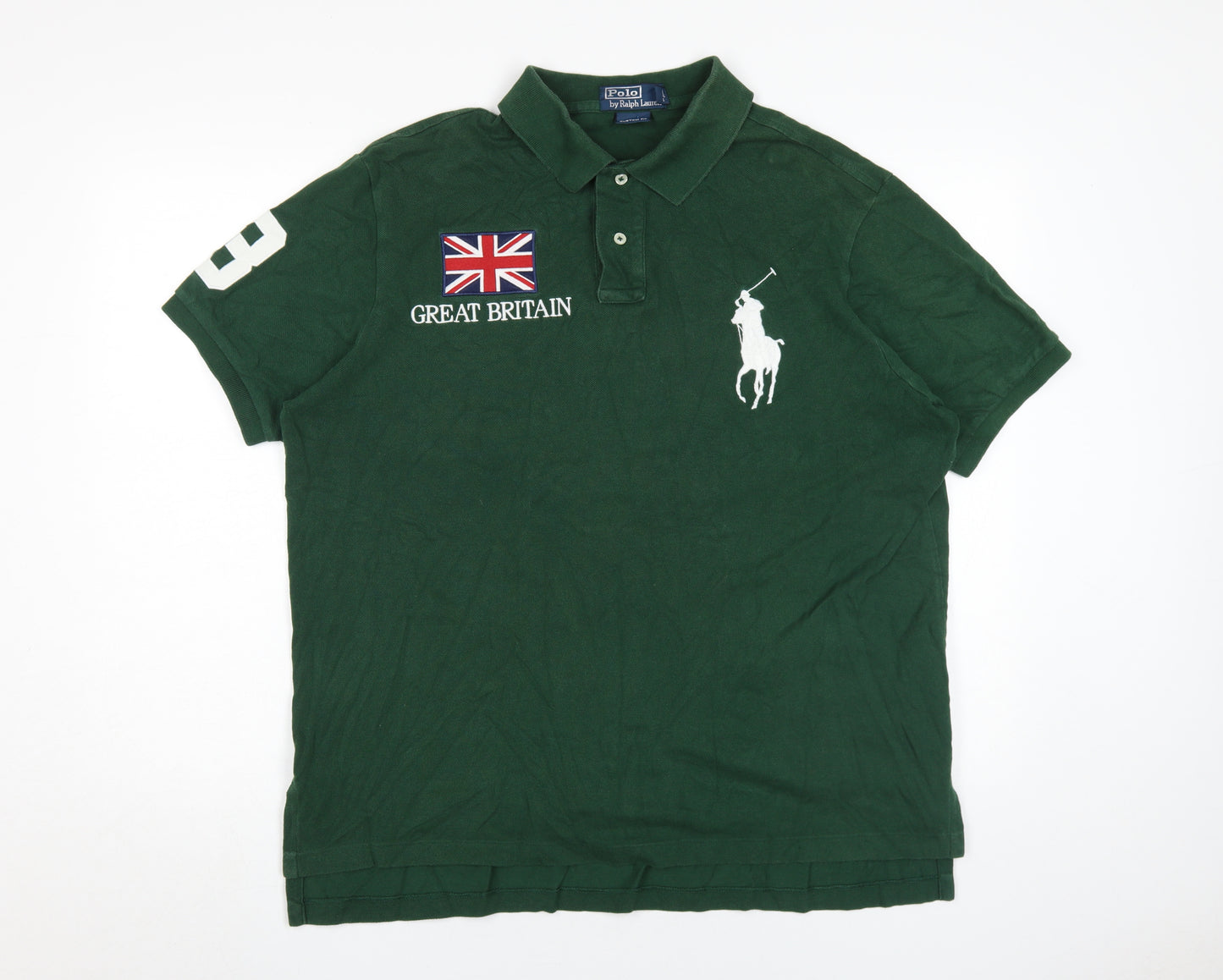 Ralph Lauren Men's Green Polo, Size XL, Short Sleeve