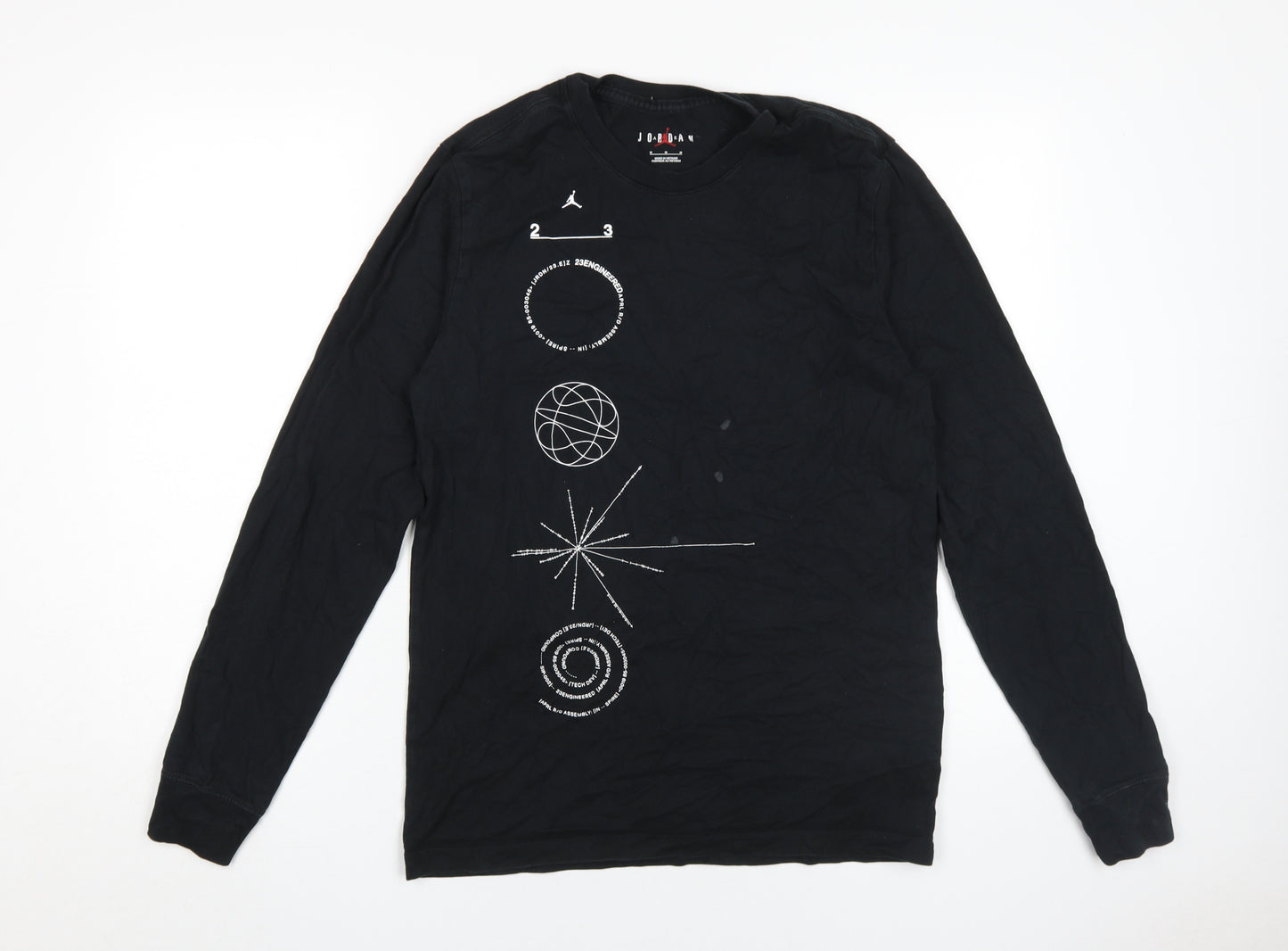 Jordan Men's Black Long Sleeve Graphic T-Shirt Medium