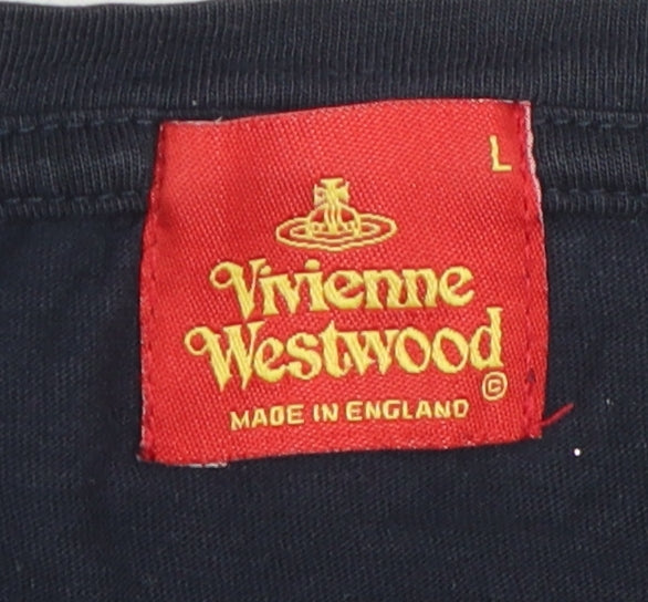 Vivienne Westwood Men's Blue Logo T-Shirt L