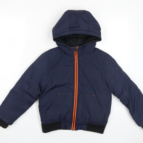 Michael Kors Boys Blue Puffer Jacket 5-6 Years Hooded